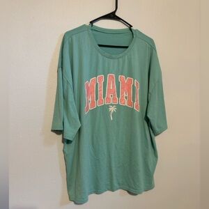 Turquoise Oversized Tee